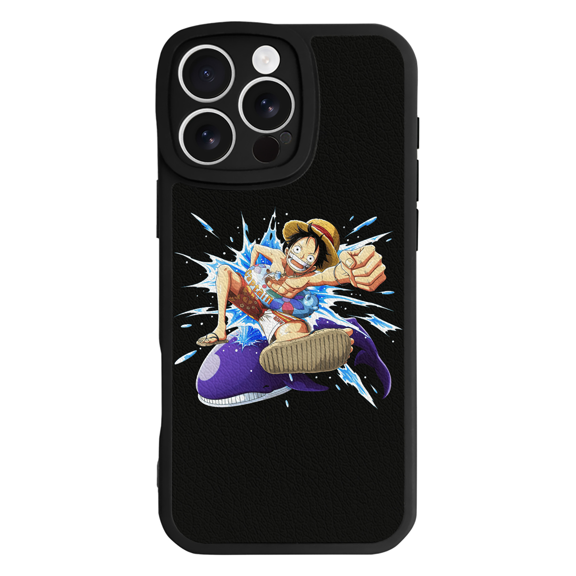 （画像用） ワンピース モンキー・D・ルフィ ONE PIECE Monkey D. Luffy 【iPhone 16シリーズ対応】シリコンスマホケース（レザー調） 材質：シリコン